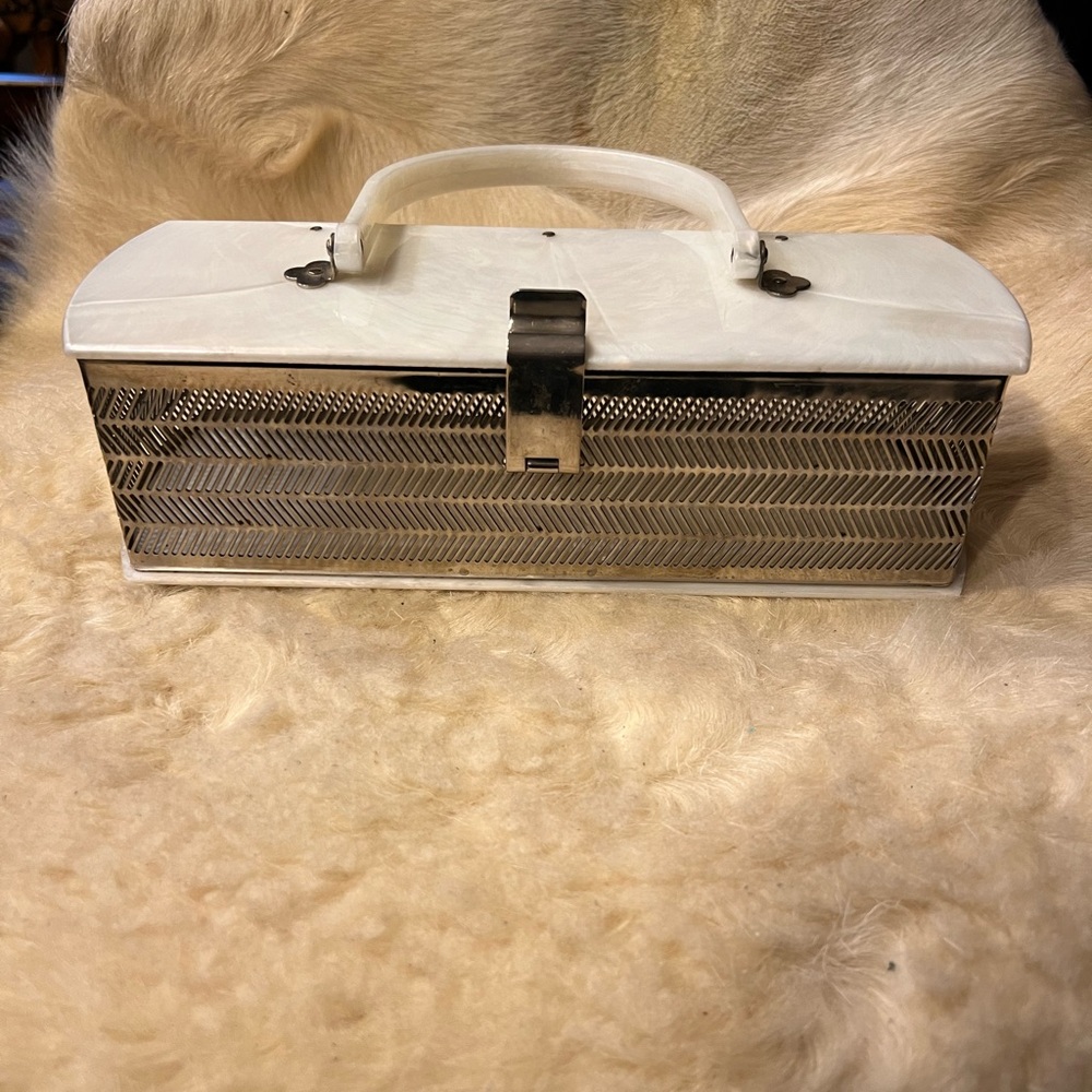 MW Vintage Lucite And Metal Handbag